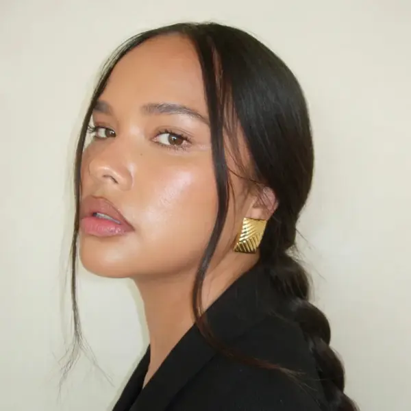 1 Pair Retro Simple Style Commute Geometric Solid Color 304 Stainless Steel 18K Gold Plated Ear Studs