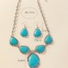 oly-6132f5ee9fd8bb7c2f4bfcaf628e43a2 Wholesale Cross-Border European and American New Retro Special-Shaped Earrings Turquoise Earrings Necklace Western Style Exaggerated Special-Shaped Turquoise Necklace