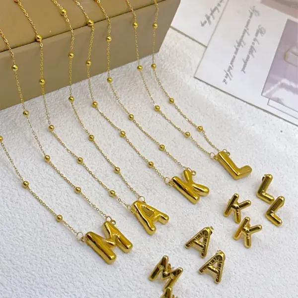 304 Stainless Steel Letter PVD Coated Golden Plated Elegant Hip-Hop Simple Style Gold Jewelry Set