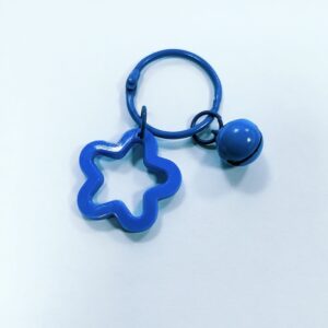 Colorful blue (sapphire blue) five-pointed star + card ring +14 Bell