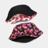 Wholesale Amazon Creative New Strawberry Butterfly Pattern Double-sided Fisherman Hat Women's Fashionable Outdoor Sunshade Basin Hat Foldable