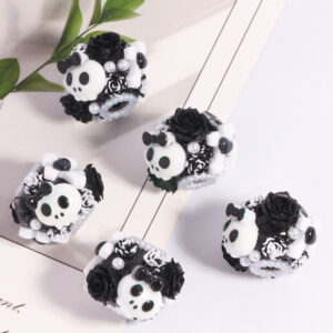 White skull black background