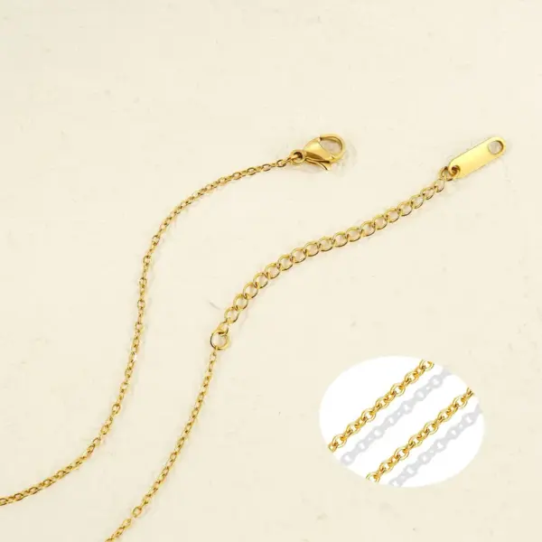 Wholesale Jewelry Vacation Simple Style Solid Color 304 Stainless Steel Pendant Necklace Cable Chain