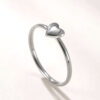 Wholesale Stainless steel ultra-thin color-blocked heart ring
