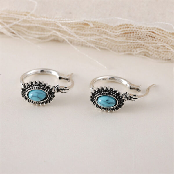Wholesale Vintage Turquoise Earrings Pomicia Oval Drop Earrings