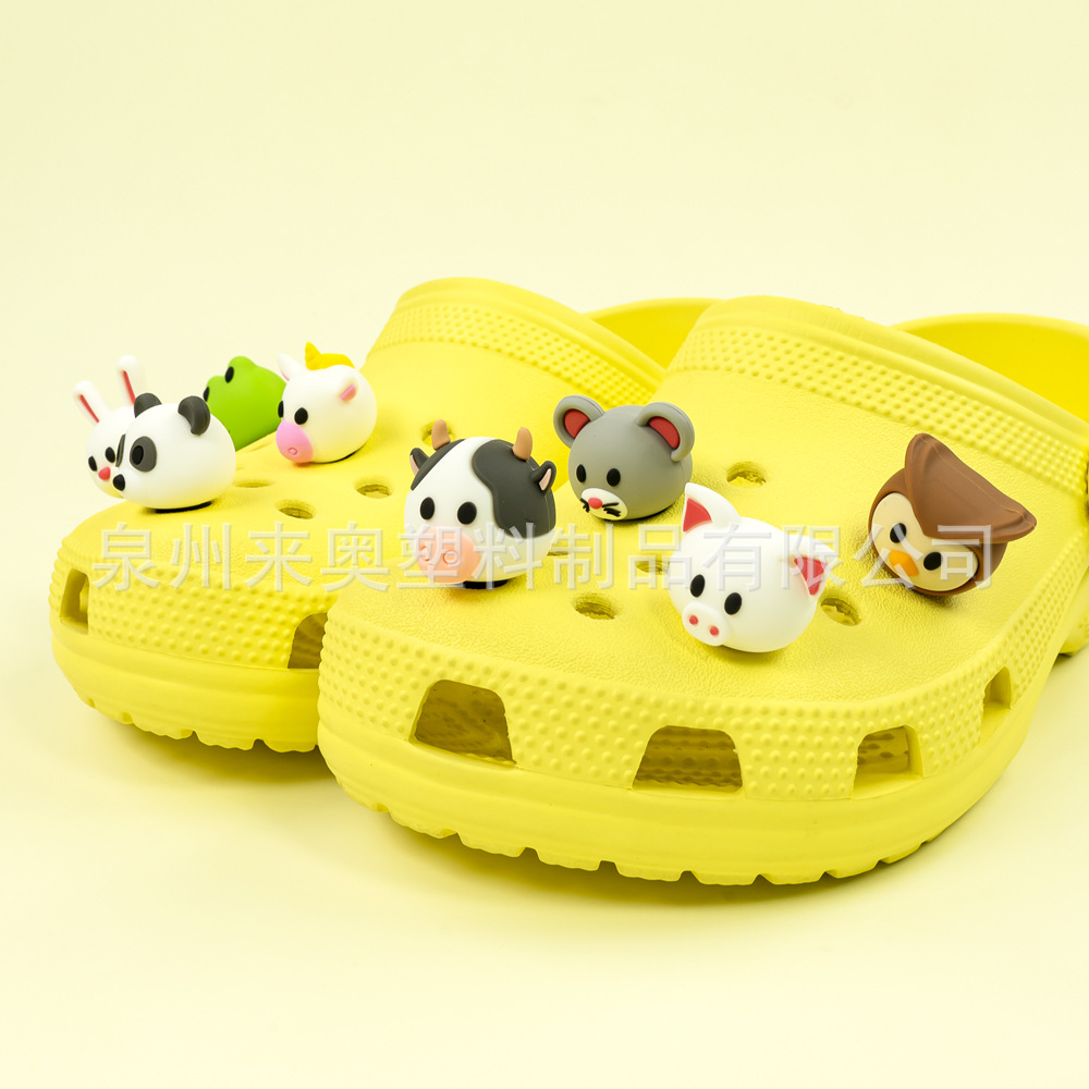 Wholesale New 3D Stereo Clogs Flower Decorative Aessories in Stock Cute Cartoon Animal Garden Shoe Flower Buckle 3D Shoe Aessories