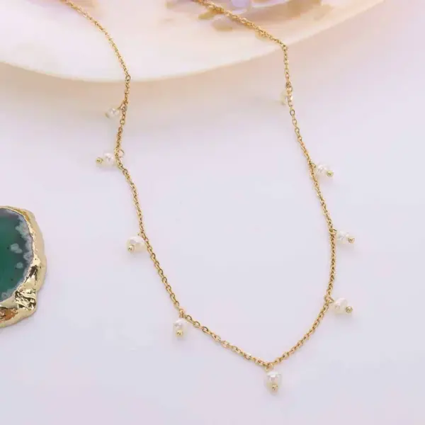 Wholesale Jewelry Fashion Geometric 304 Stainless Steel 18K Gold Plated Plating Necklace