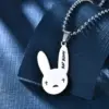 Wholesale Women's Fashion Rabbit Letter Stainless Steel Necklace Plating Titanium Steel Necklaces