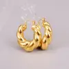 Wholesale PVD Coated Real Gold Plated 18K Gold Heart 304 Stainless Steel Titanium Steel Fashion Waterproof Non Tarnish Earrings
