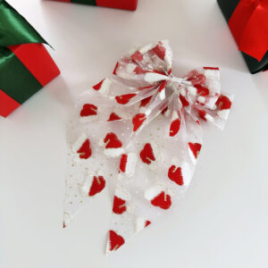 White mesh Christmas hat