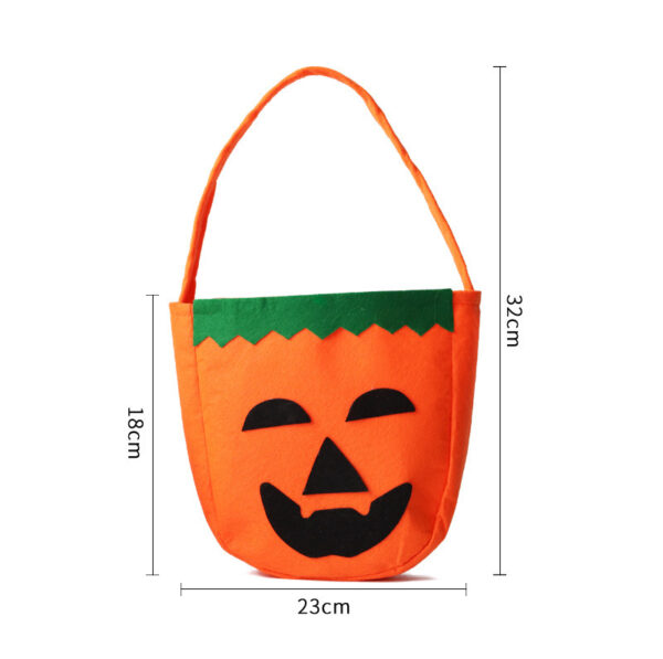 Wholesale Cross-Border Halloween Pumpkin Tote Bag Non-Woven Bag Candy Bag Halloween Portable Candy Pumpkin Bag