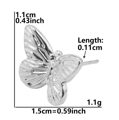 Ion Plating (IP) Real Gold Plated 18K Gold Scallop Starfish Butterfly 304 Stainless Steel Modern Style Classic Style Waterproof Non Tarnish Ear Studs