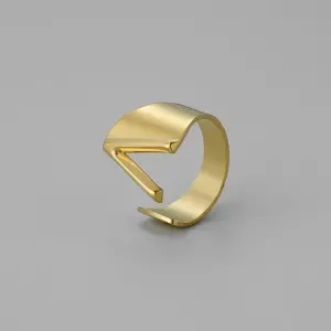 Gold V Open Ring J382-22 / Adjustable Opening