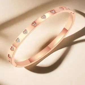 16-D-6 Bracelet Rose Gold Point Diamond