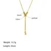Wholesale PVD Coated Real Gold Plated 18K Solid Color 304 Stainless Steel Vacation Artistic Streetwear Waterproof Non Tarnish Pendant Necklace