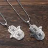 Wholesale Jewelry Hip-Hop Eye Symbol 304 Stainless Steel Carving Stainless Steel Necklaces