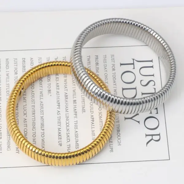 Wholesale Simple Style Geometric Stainless Steel Plating Bangle