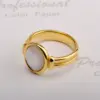 PVD Coated Real Gold Plated 18K Gold Round Stainless Steel Elegant Waterproof Non Tarnish Rings