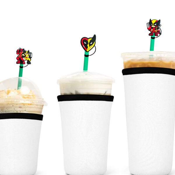 Wholesale Marvel straw cap, food-grade silicone straw cap, Deadpool straw cover, 10mm straw dust cover, straw dust plug