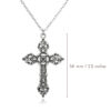 Wholesale European and American Baroque Cross Necklace Female Personality Retro Bohemian Cold Style Pendant Wool Chain Gothic