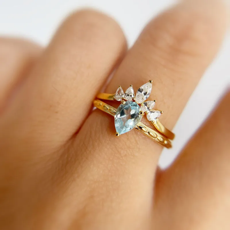 Wholesale Brass Crown Zircon Copper Rings