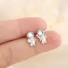 Wholesale Fashion Technology Copper Plating Ear Studs 1 Pair