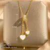 Wholesale Fashionable Minimalist Titanium Steel Necklace Women's Zirconia Clavicle Chain Elegant Luxury Jewelry Daily Wear Accessory