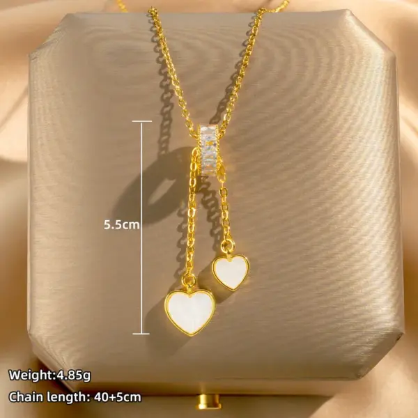 Wholesale Fashionable Minimalist Titanium Steel Necklace Women's Zirconia Clavicle Chain Elegant Luxury Jewelry Daily Wear Accessory