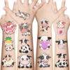 Wholesale Cross-border New Color Cow Tattoo Sticker Waterproof Party Gift Funny Fun Face Sticker Cross-border