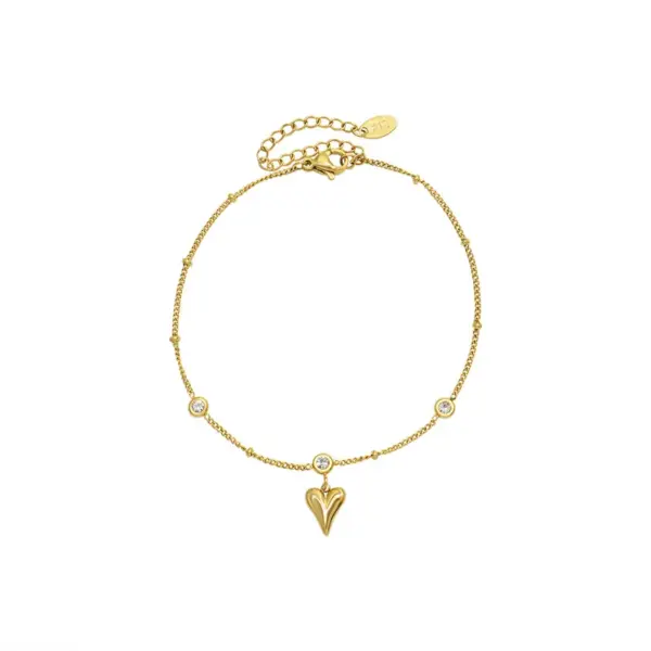 Fashion Geometric Titanium Steel Waterproof Non Tarnish No Inlaid PVD Coated Real Gold Plated Women'S Anklet