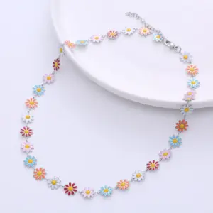 Silver Chain Mixed Color Flower 1 / 42+5cm