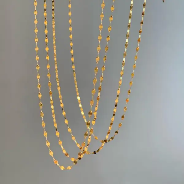 Ion Plating (IP) Lips 304 Stainless Steel Hip-Hop Shiny Waterproof Non Tarnish 304 Stainless Steel Necklace