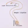 Wholesale 304 Stainless Steel Copper Round Virgin Mary Water Plating Zircon 18K Gold Plated Hip-Hop Punk Plating Inlay Snake Chain Gold Pendant Necklace