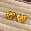 Wholesale Hot-Selling Heart Earrings 18K Gold Plated Stainless Steel Geometric Earrings Jewelry Christmas Gift Accessories For Women