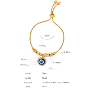 E444-Gold Cross Bracelet