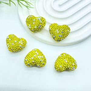 Lemon yellow baby's breath heart