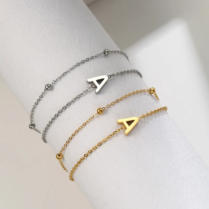 Wholesale Simple Style Letter Stainless Steel Plating Bracelets