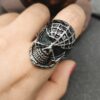 oly-620030d3a6791bf504edbdcd433b6b83 Wholesale European and American Rock Gothic Band Punk Exaggerated Retro Skull Spiderman Titanium Steel Men's Ring