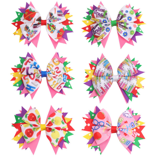 Wholesale new children's bow hairpin back to school season