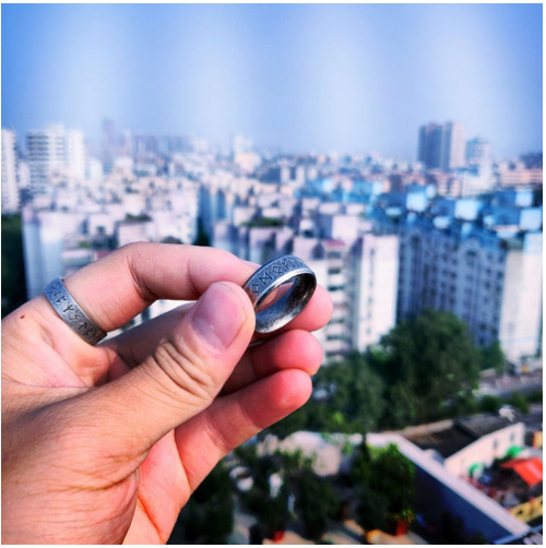 Wholesale temu hot cross-border new vintage viking totem nordic men's personality rune fashion jewelry alloy ring