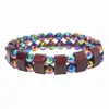 Wholesale Simple Style Colorful Obsidian Beaded Unisex Bracelets 1 Piece
