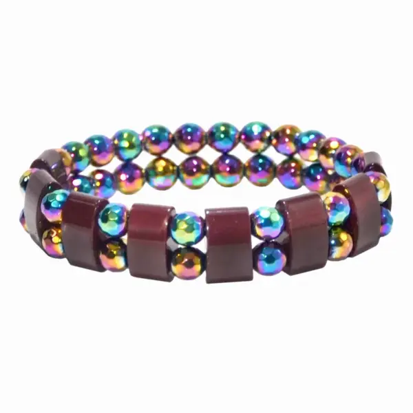 Wholesale Simple Style Colorful Obsidian Beaded Unisex Bracelets 1 Piece