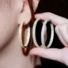 1 Pair Vintage Style Circle Solid Color Plating Inlay Copper Zircon Gold Plated Hoop Earrings