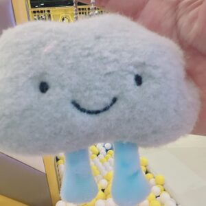 Green clouds (no chain, no lanyard) / 8cm high and 10cm long