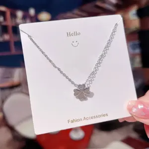 X236 Silver-Four Leaf Clover