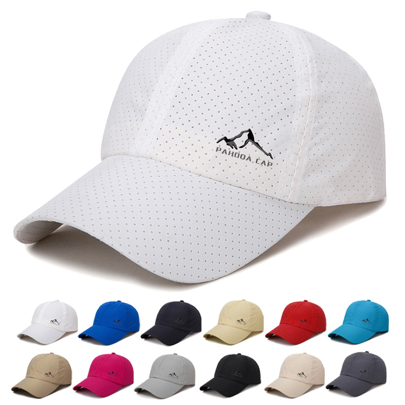Wholesale Outdoor Running Hat Men's Summer Mesh Breathable Baseball Cap Big Head Quick-ying Sunshade Cap Women's Cap