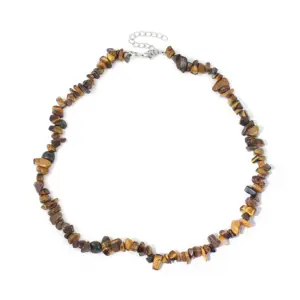 Yellow Tiger Eyes Gravel Necklace