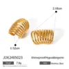 Wholesale PVD Coated Real Gold Plated 18K Gold Solid Color 304 Stainless Steel Vacation Simple Style IG Style Waterproof Non Tarnish Ear Cuffs