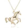 Wholesale Fashion Korean Style Horse Copper Plating Gold Plated Silver Plated Pendant Necklace