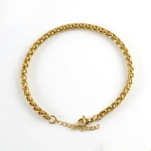 Wholesale Hip-Hop Geometric 304 Stainless Steel 18K Gold Plated Titanium Steel Stainless Steel Bracelets In Bulk
